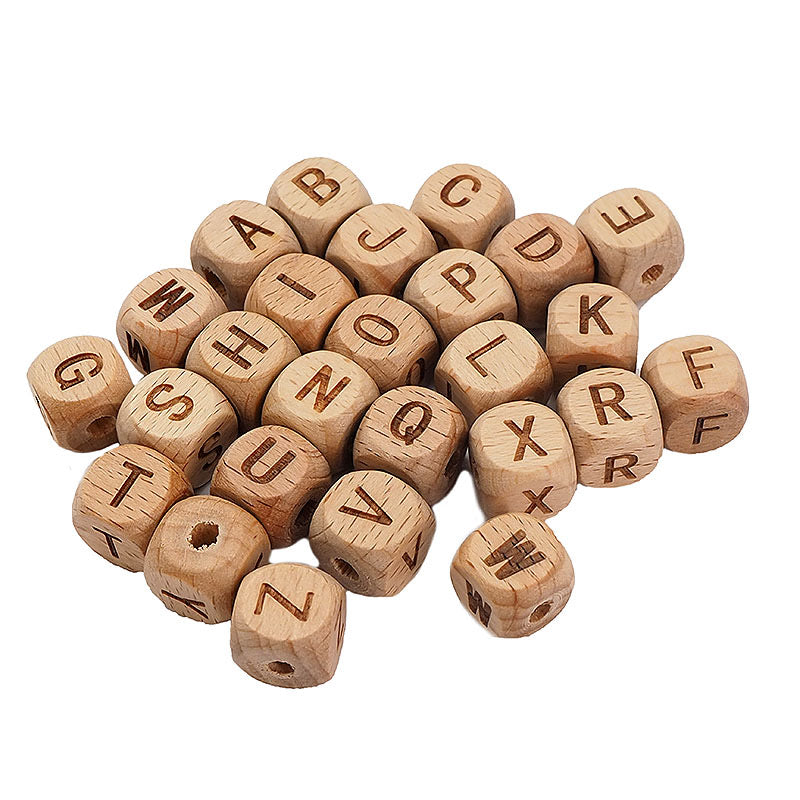 Wood "Letter"  Beads