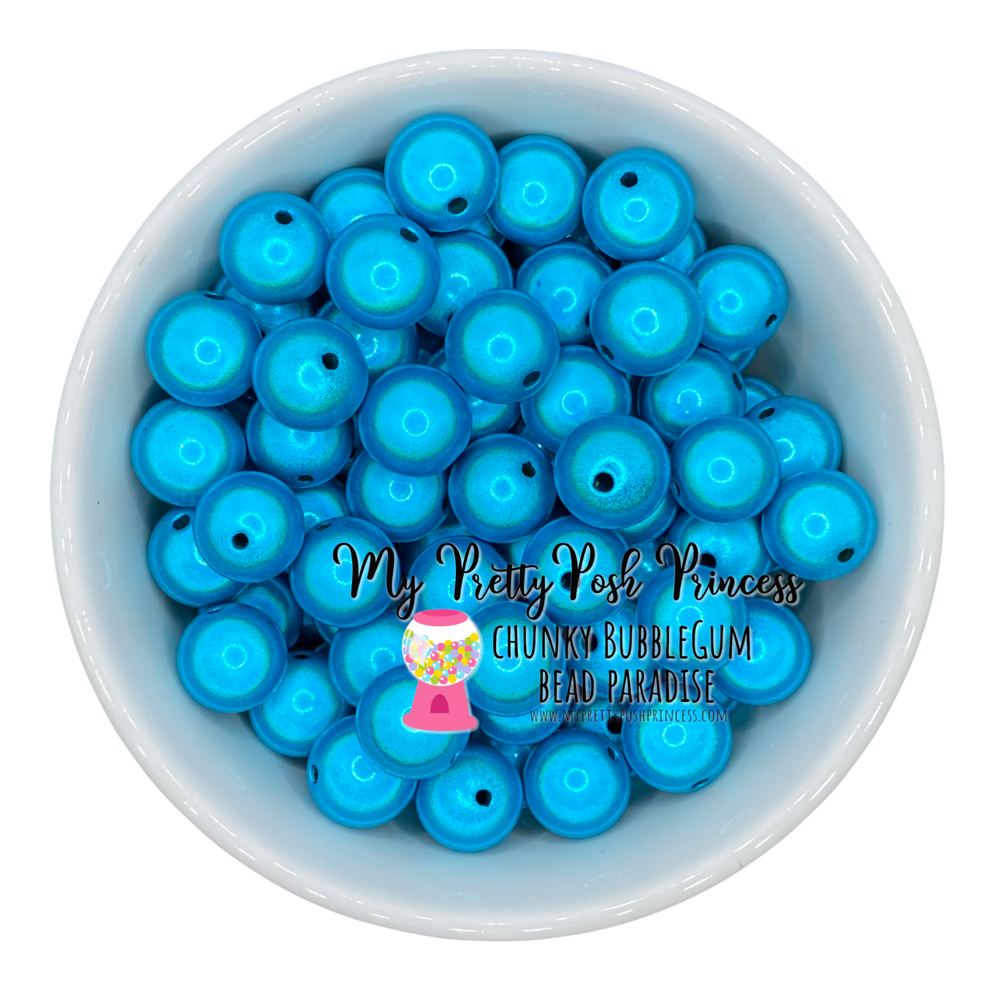 #881 - 20mm Aqua Miracle  Acrylic Beads (1 Count)