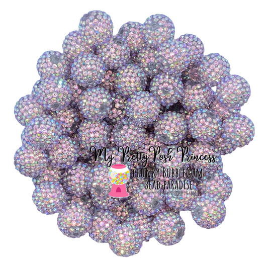 #192 - 12mm Rose Gold AB Rhinestone  Acrylic= Beads (20 Count)