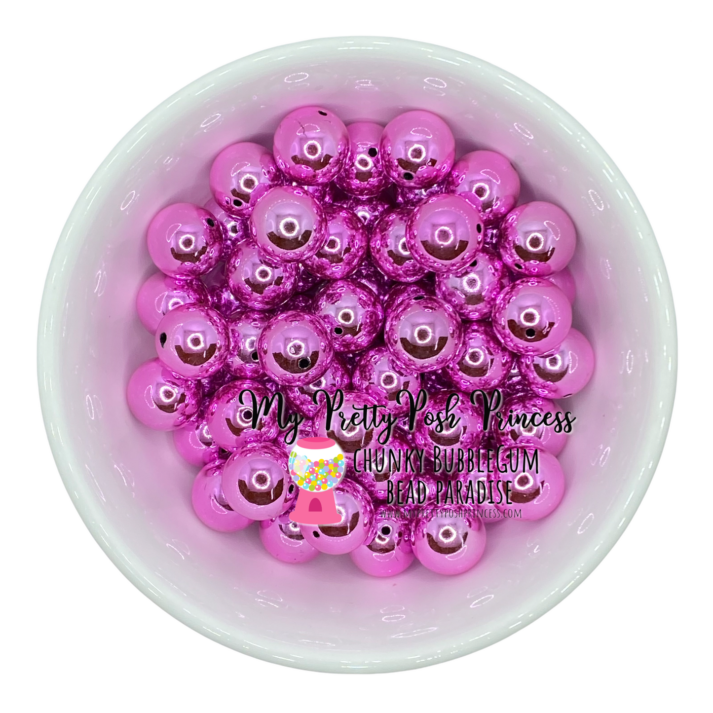 #569 - 20mm Light Pink UV Acrylic Beads (1 Count)