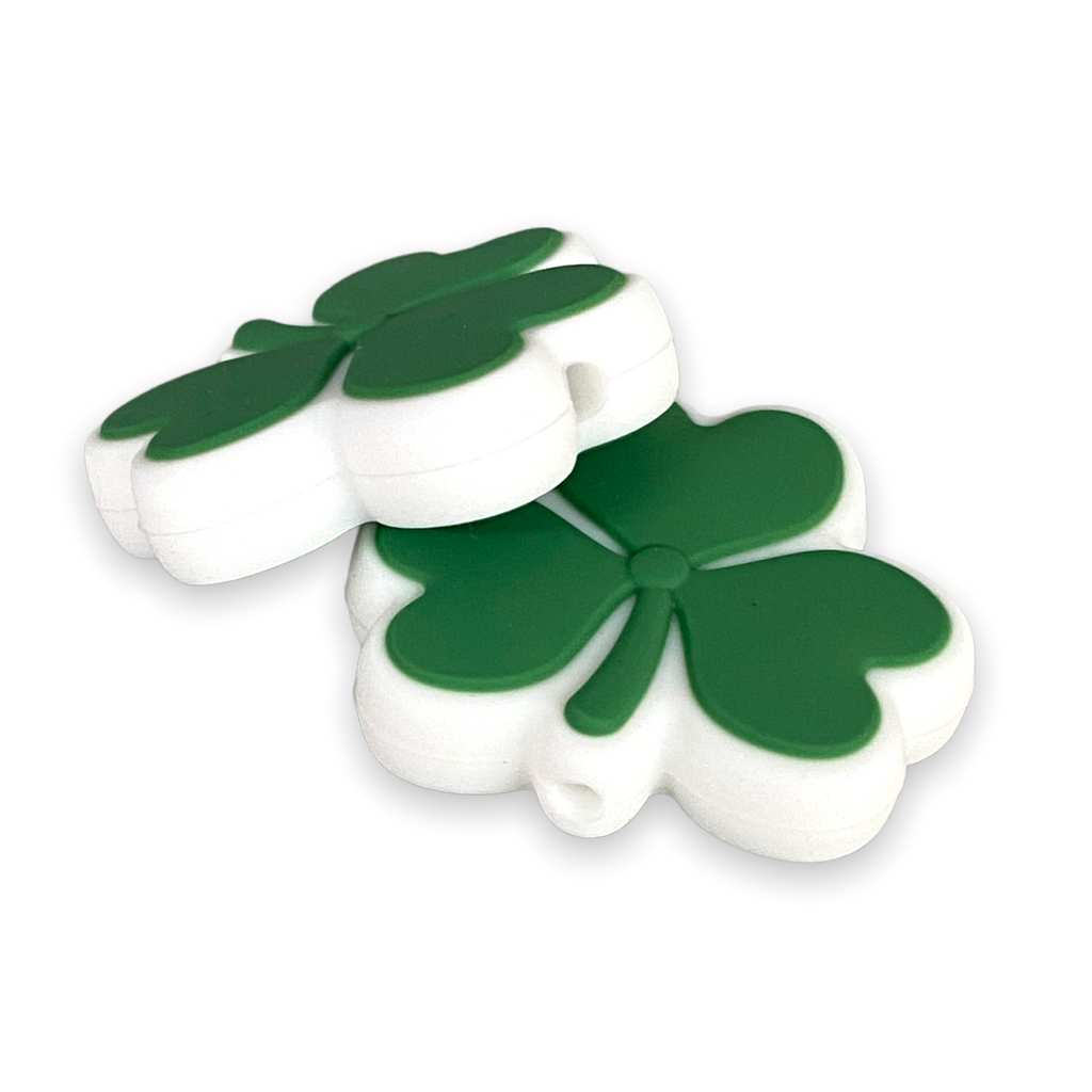 Four-Leaf Clover Shamrock Silicone Beads--Sage Green – USA Silicone Bead  Supply Princess Bead Supply