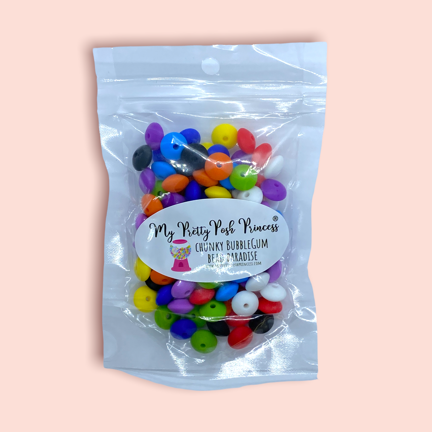 Z/53 - “Primary Lentil Pack” 100 Count Mixed Silicone Beads