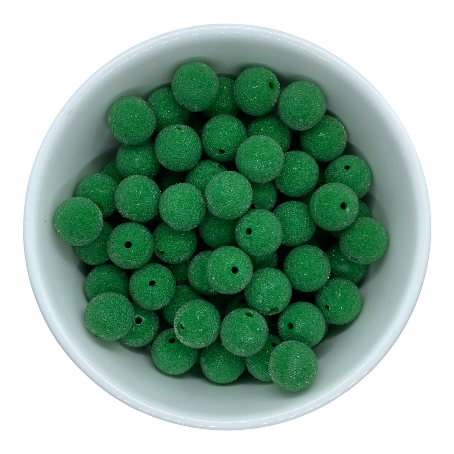 W504- 20mm Christmas Green “Sugar” Acrylic Bead