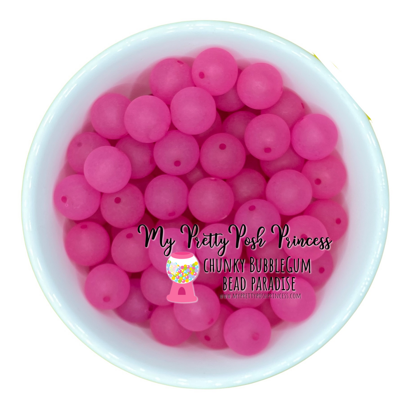 w94- 12mm Dark Pink "Frosted"  Acrylic Beads (20 Count)