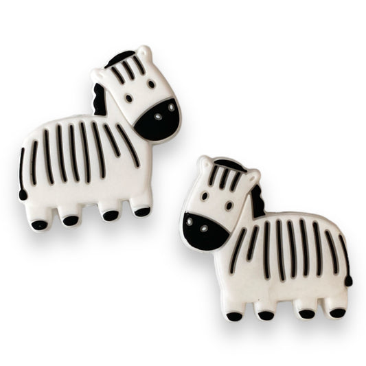 T376-  “Zebra” Silicone Focal Bead (1 Count)