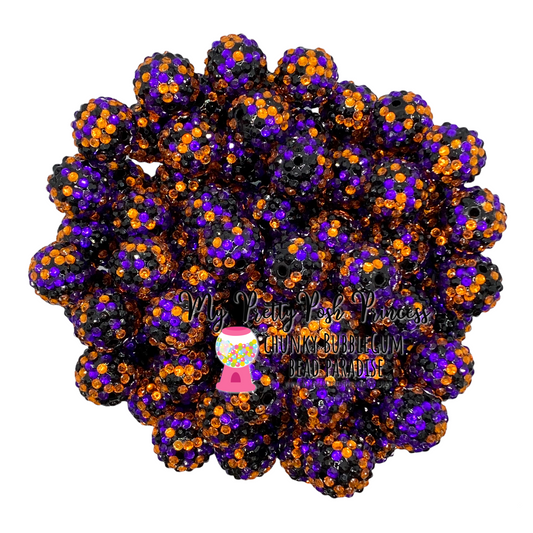 #252 - 12mm Orange Halloween Confetti Rhinestone  = Beads