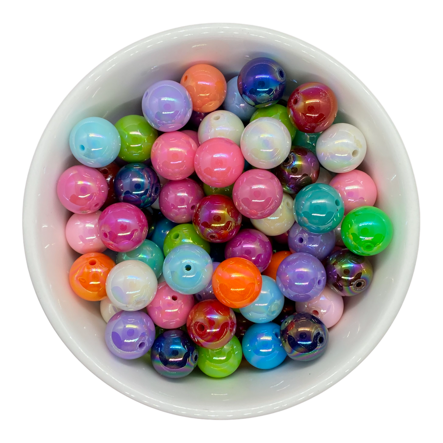 K- 527- 20mm AB Solids  Bag 100 Count Beads Mix