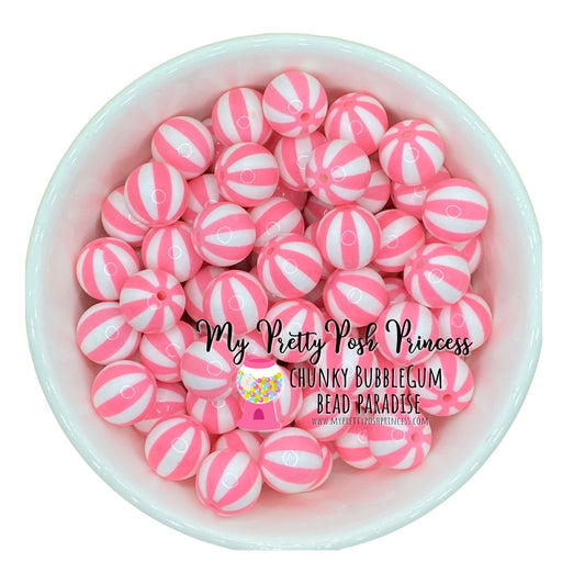 #824 - 20mm Light Pink "Beach Balls"   Acrylic Beads (1 Count)