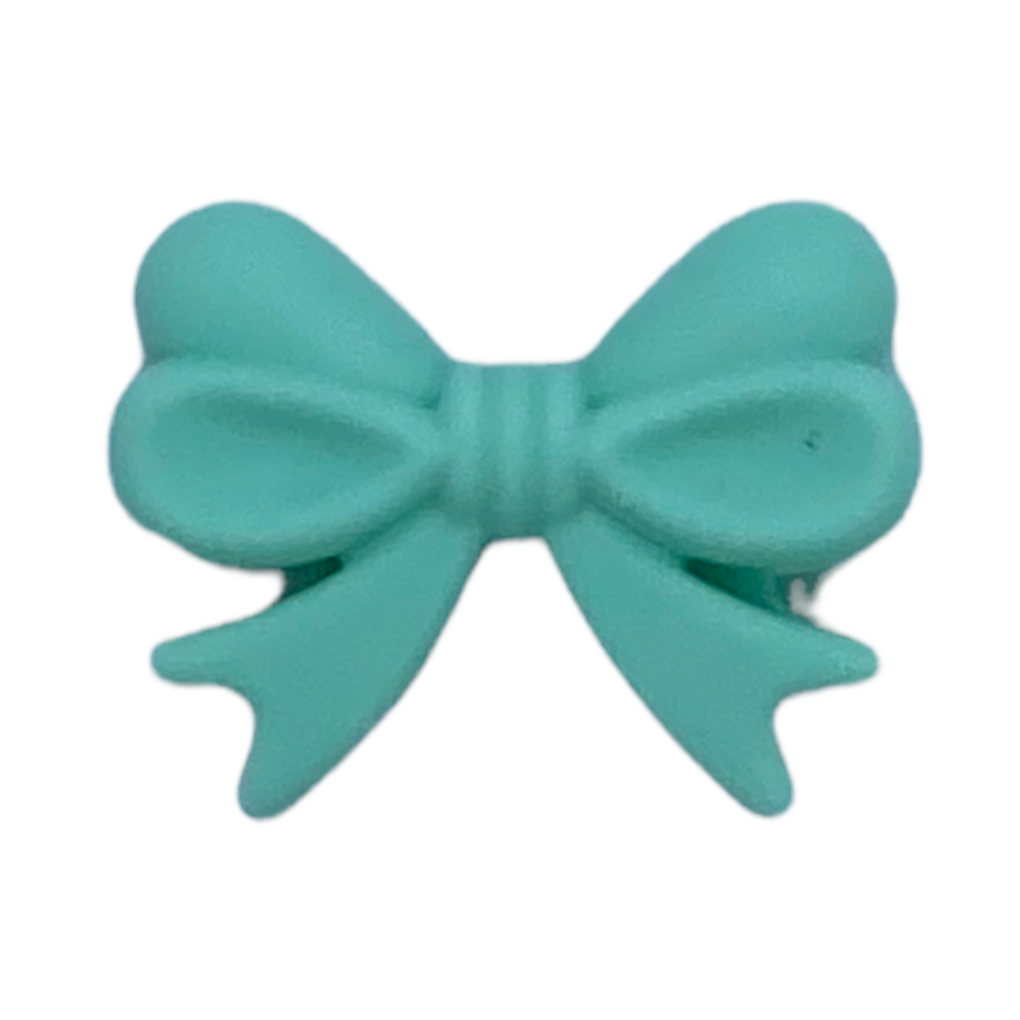 X105 - Aqua Bow Silicone (1 Count) Focal Bead