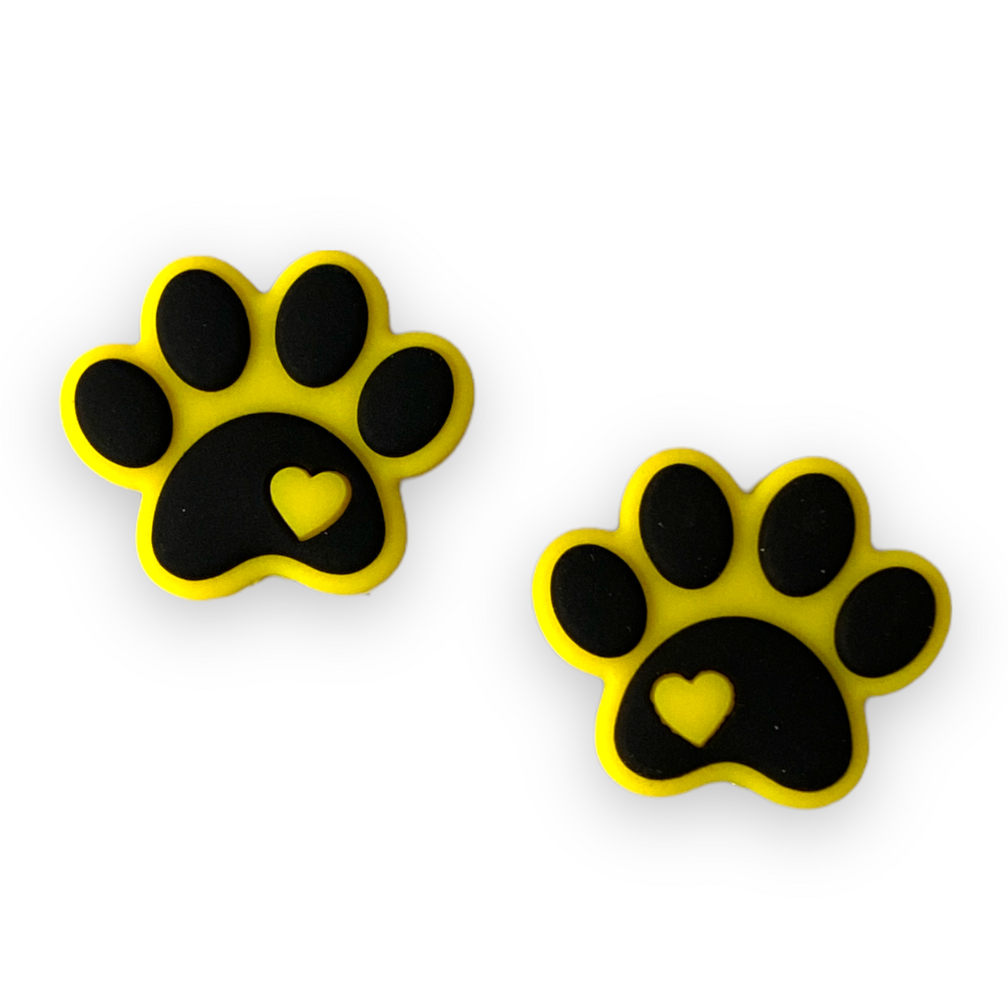 X299 - “Yellow Paw"  Focal (1 Count) Bead Silicone