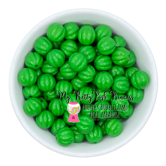 #957 - 20mm Green "Watermelon Solid" Acrylic Beads (1 Count)