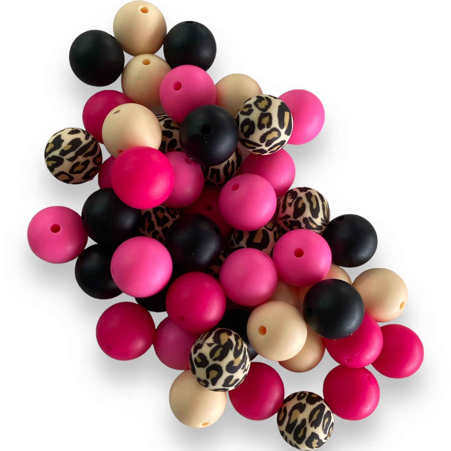 CK- 222-  15mm Pinks 50 Count  Mixed Pack Silicone Beads