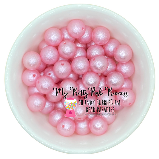 w104- 12mm Light Pink "Wrinkle"  Acrylic Beads (20 Count)