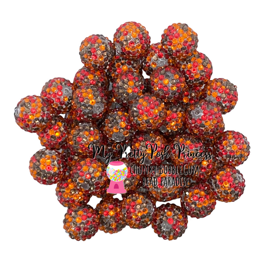 #1161 - 20mm Fall Confetti Rhinestone  Beads (1 Count)