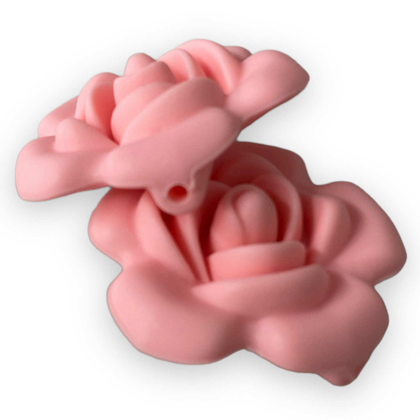 X81- 40mm Lt Pink Flower (40mm x 40mm x 15mm) Silicone (1 Count) Focal Bead