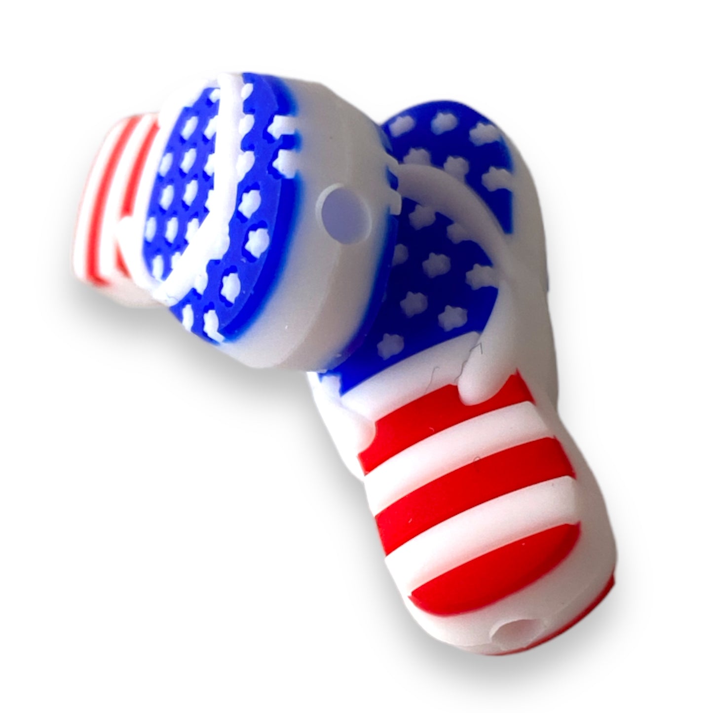 h880 - USA Flip Flop  Silicone Beads