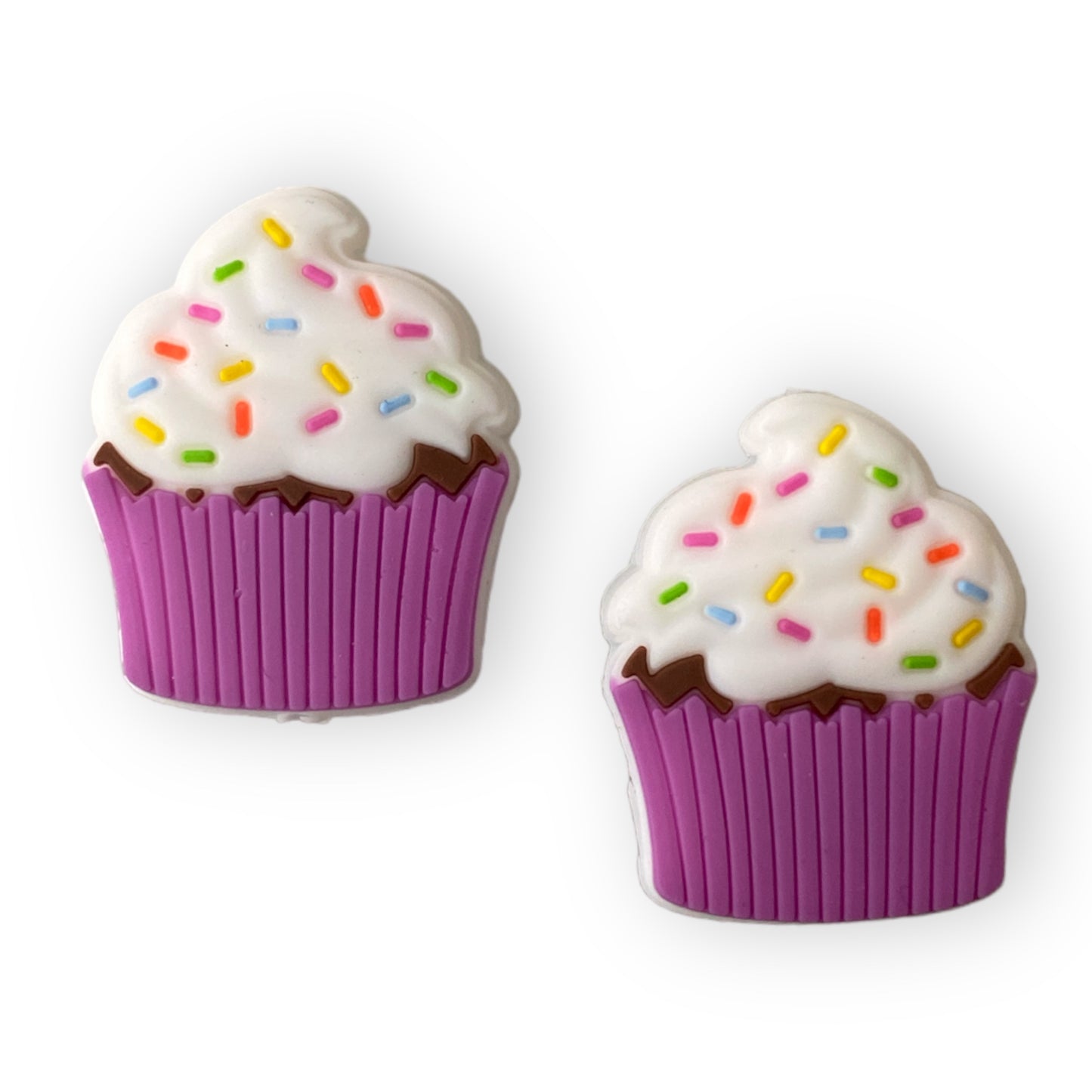 X114 -  “Purple Cupcake ” Silicone(1 Count) Focal Bead