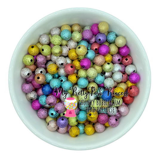 K- 561- 12mm Stardust Mixed 100 Count Beads