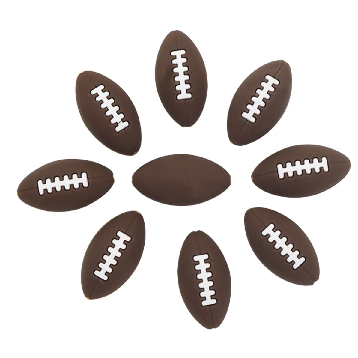 A-6059- Football 28mm x 15mm Silicone Beads