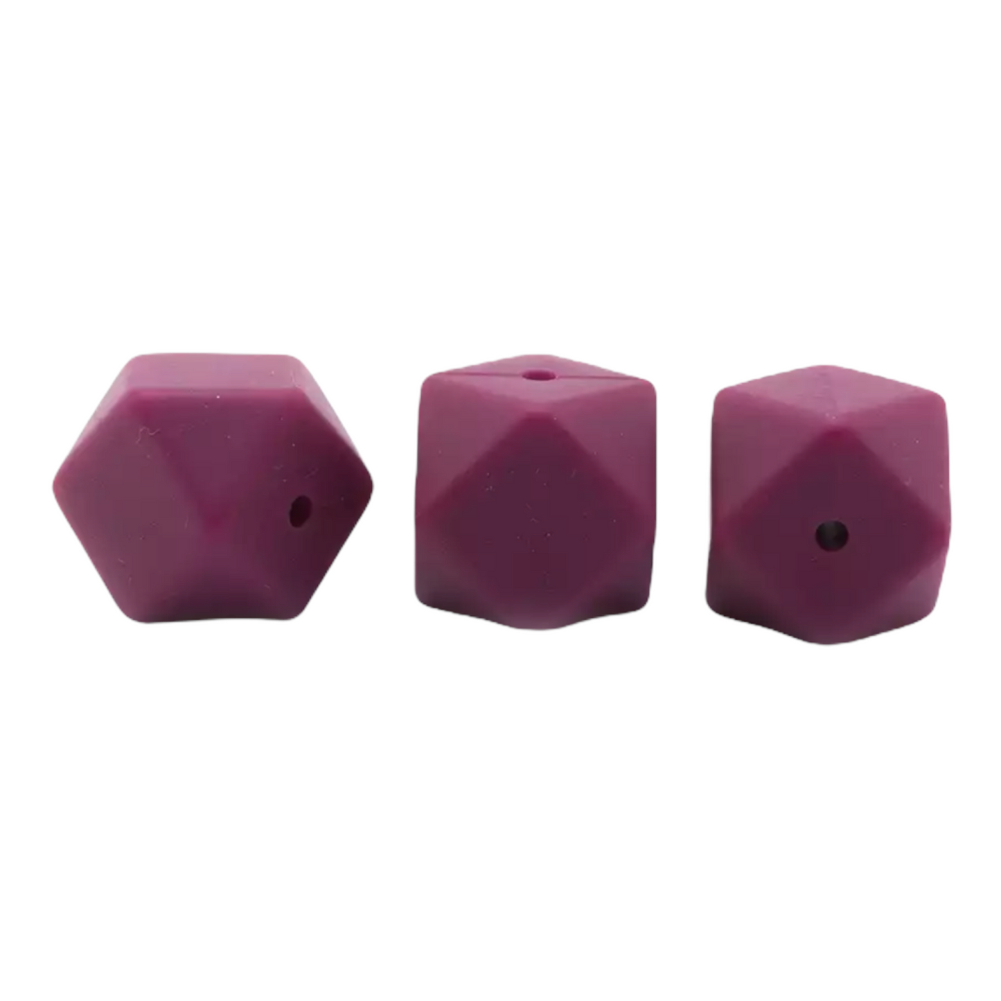 Hexagon (17mm)-  Silicone  Beads