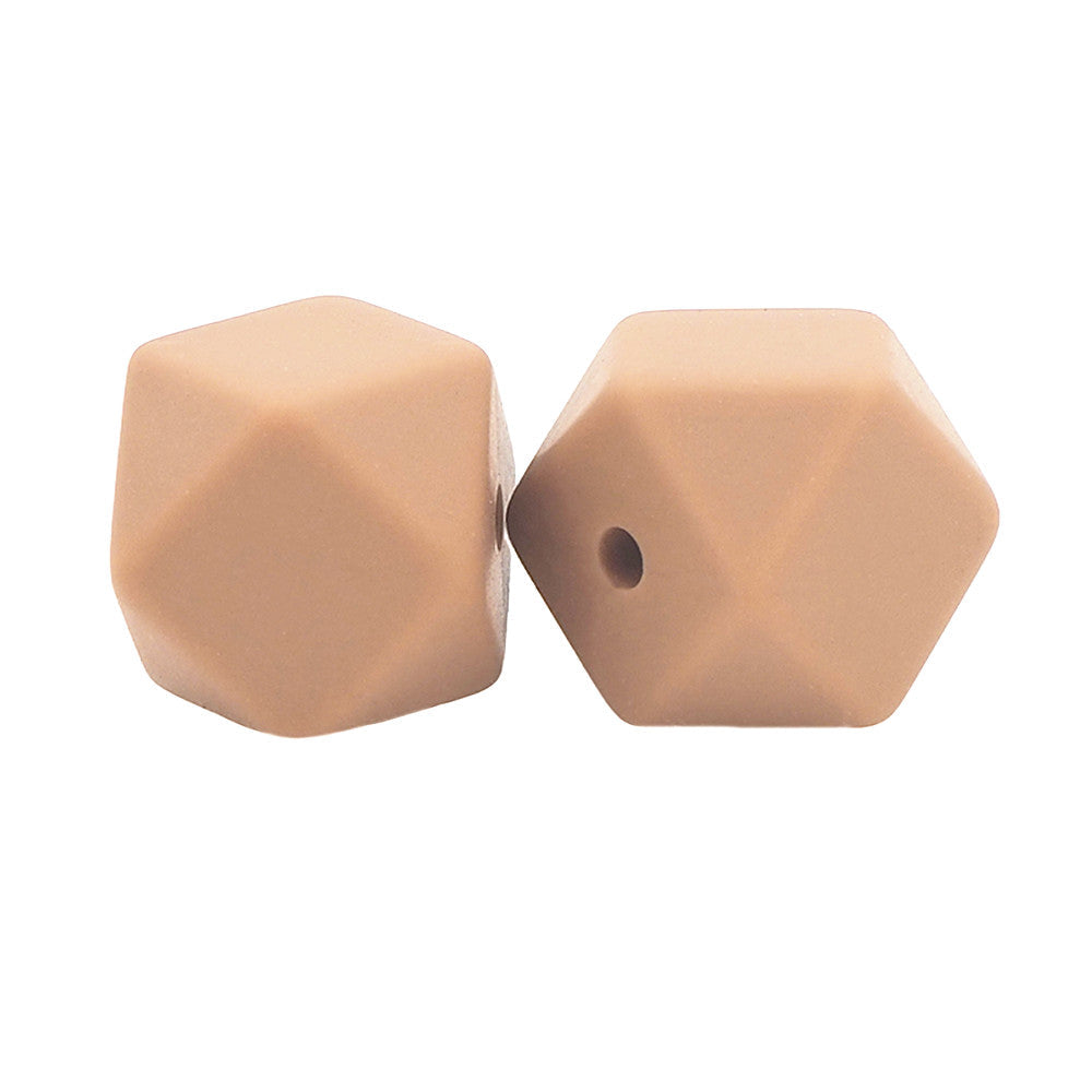 Hexagon (17mm)-  Silicone  Beads