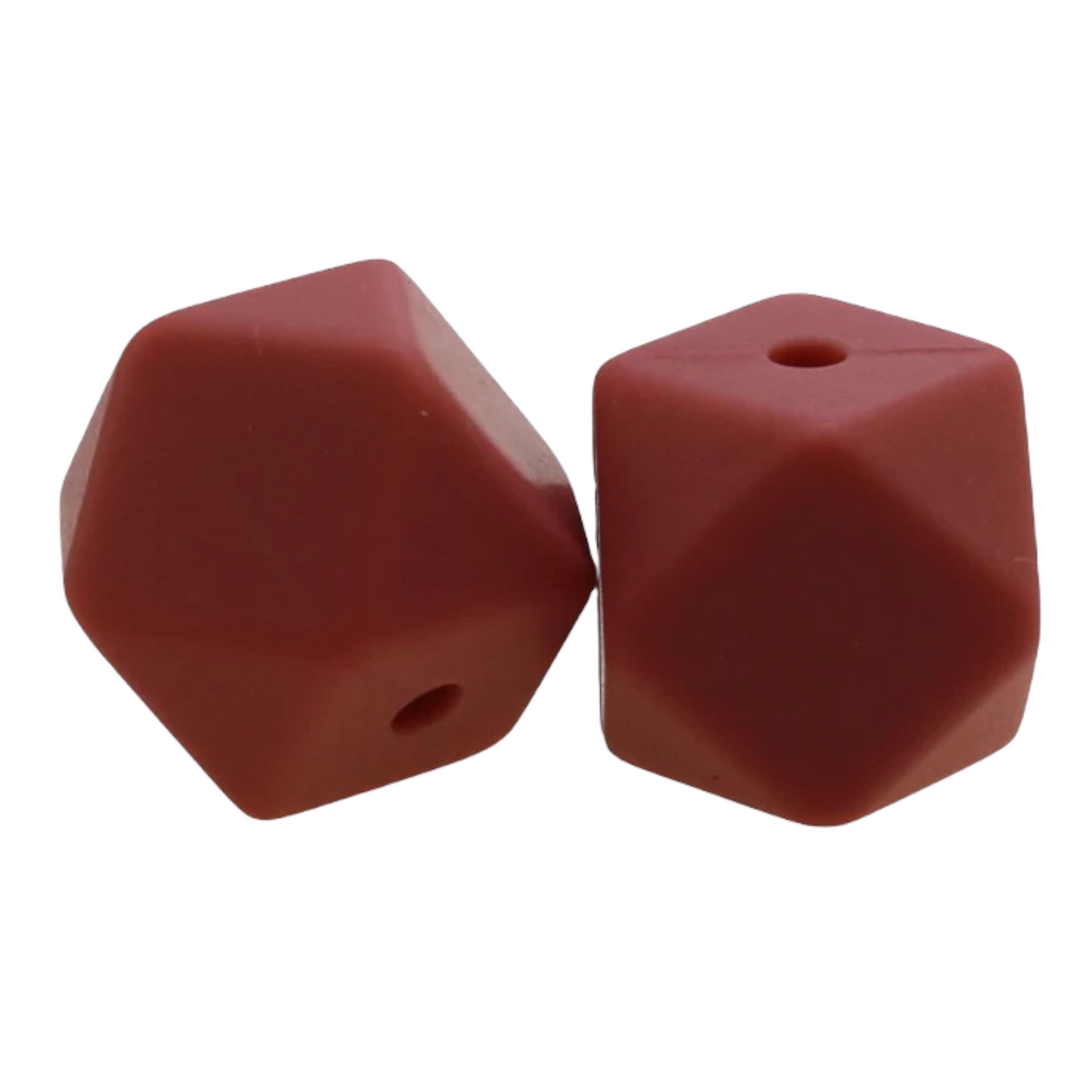 Hexagon (17mm)-  Silicone  Beads