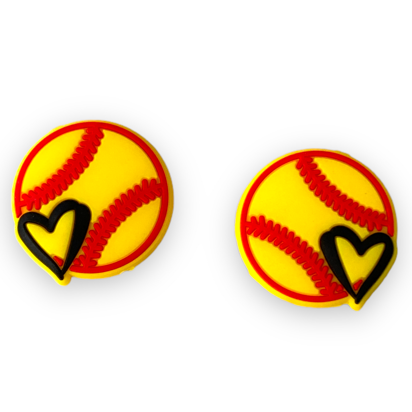 X228 -  Softball  Silicone (1 Count)Focal Bead