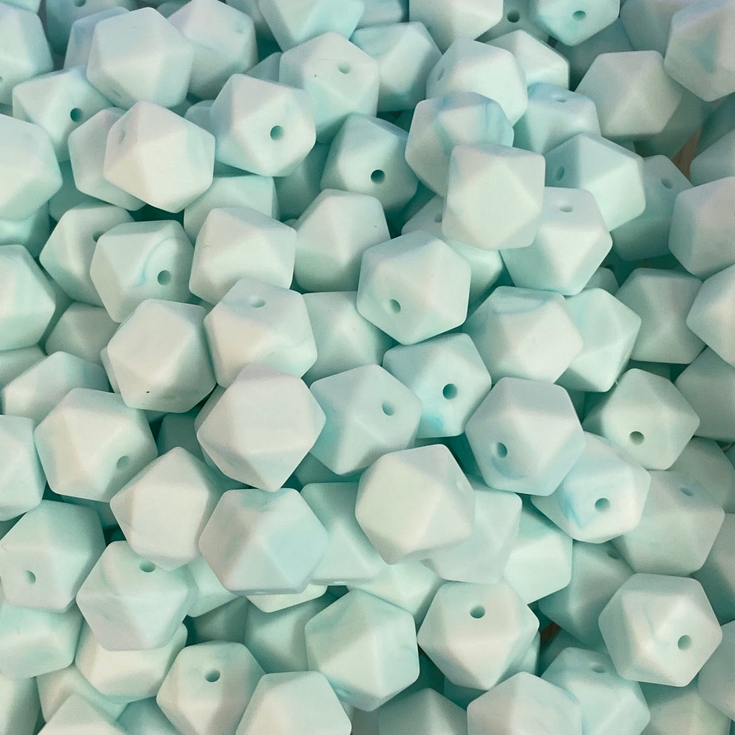 Hexagon-- 14mm-- Silicone  Beads