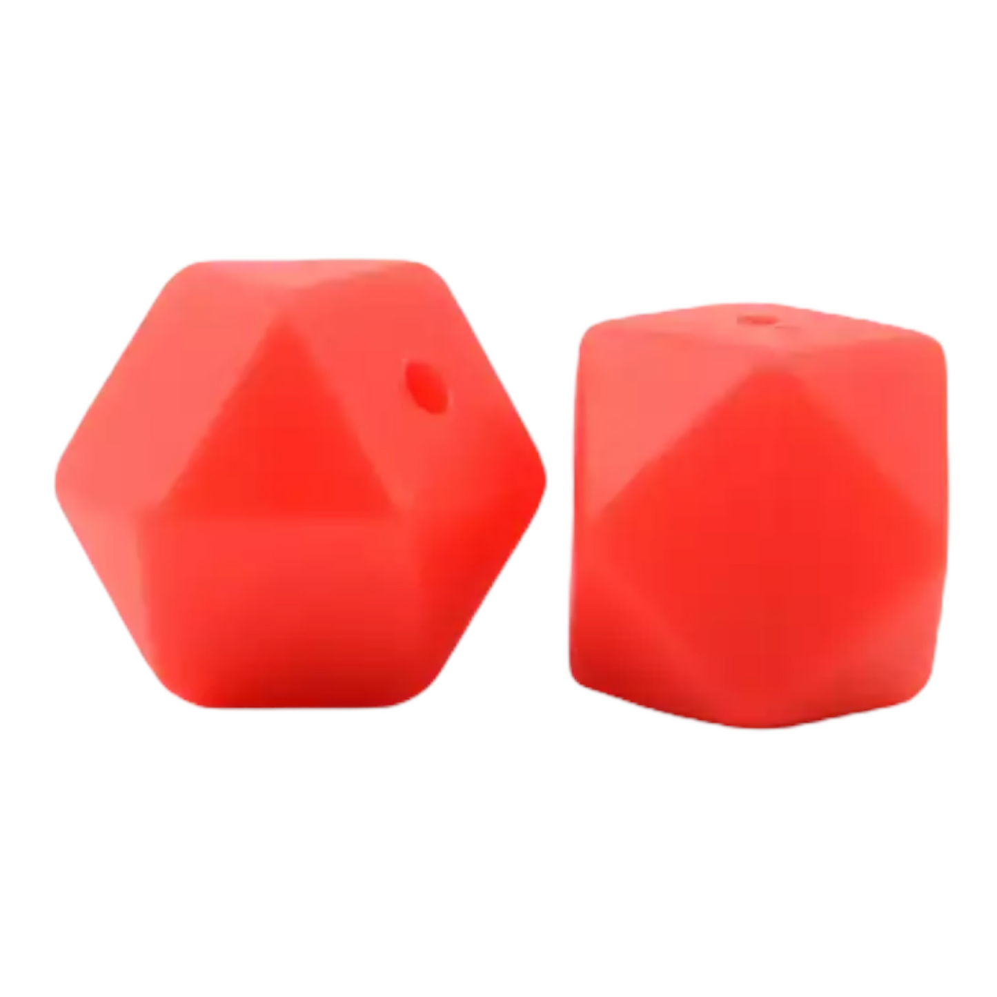 Hexagon-- 14mm-- Silicone  Beads