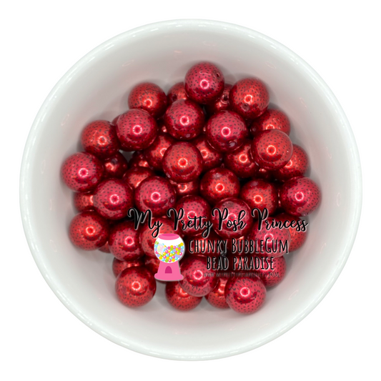 pt70- 12mm Red Watermelon Seed Pearls (20 Count)