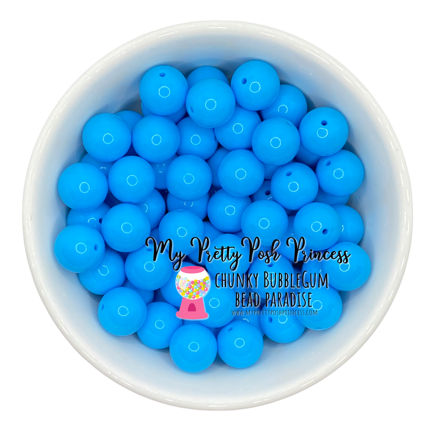 #27 - 12mm Mint Blue Solid Acrylic Beads