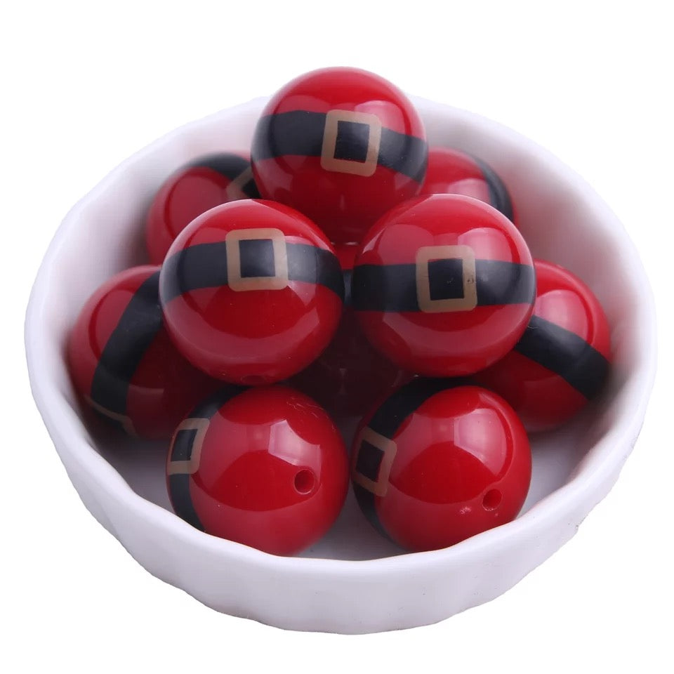 W559- 20mm Santa  Beads (10 Count)