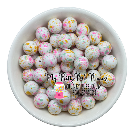 W472- Spring Splatter Acrylic Bead