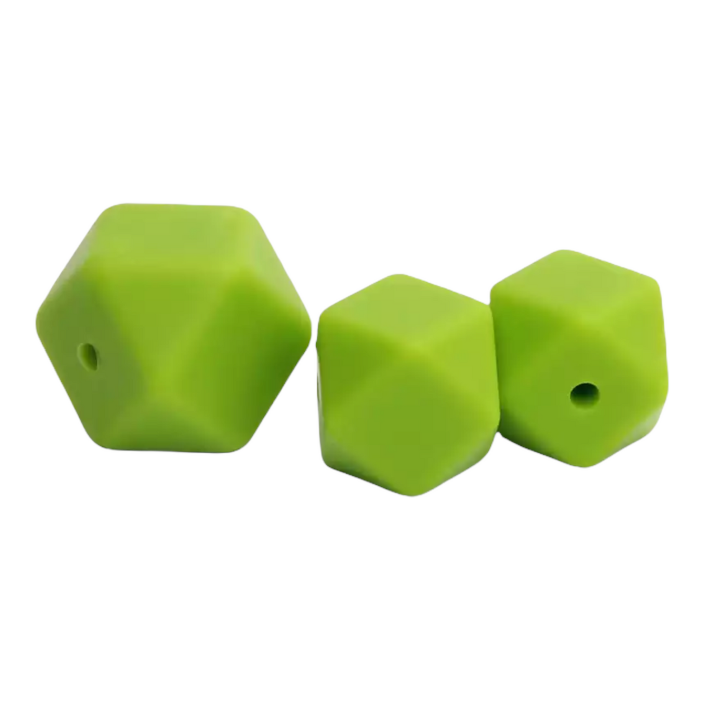 Hexagon-- 14mm-- Silicone  Beads