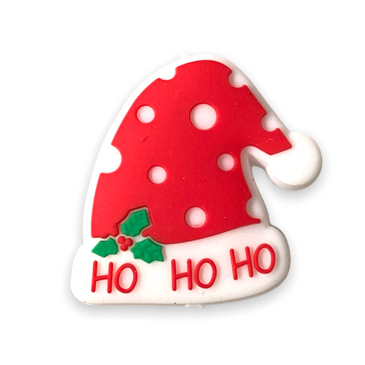 X54 - Santa Hat Silicone (1 Count)  Focal Bead