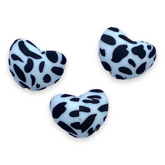 T283- 20mm “Cow Heart” Silicone Beads