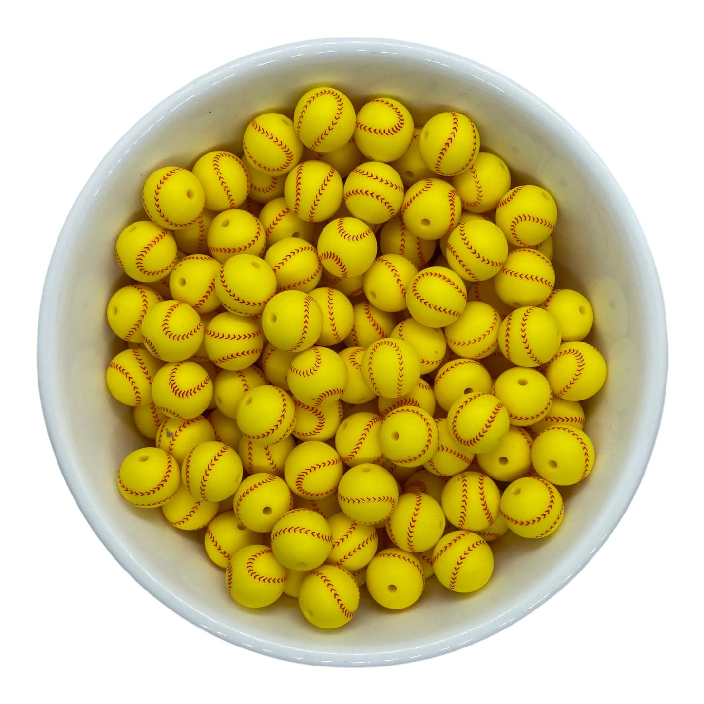 A-6053- 15mm “Softball” Silicone Beads