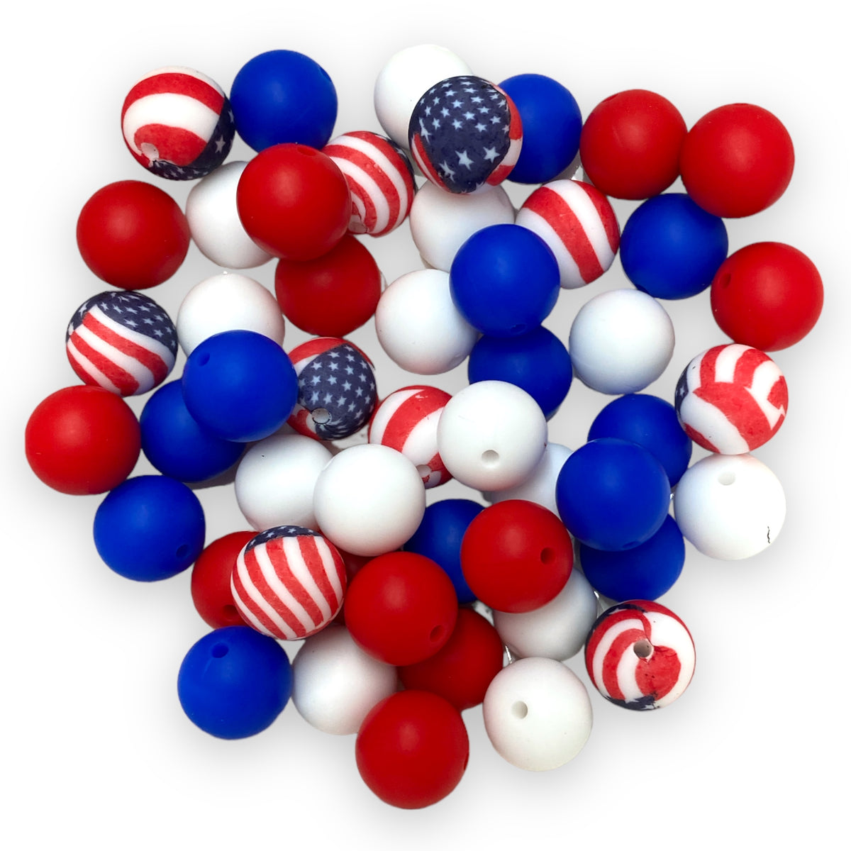 CK-  219 -  15mm 50 Count  Mixed Pack Silicone Beads