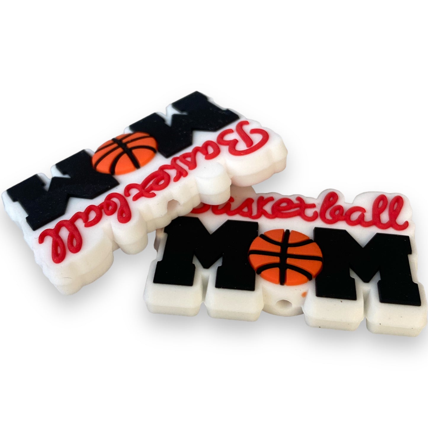 X232-  Basketball Mom Silicone (1 Count) Focal Bead