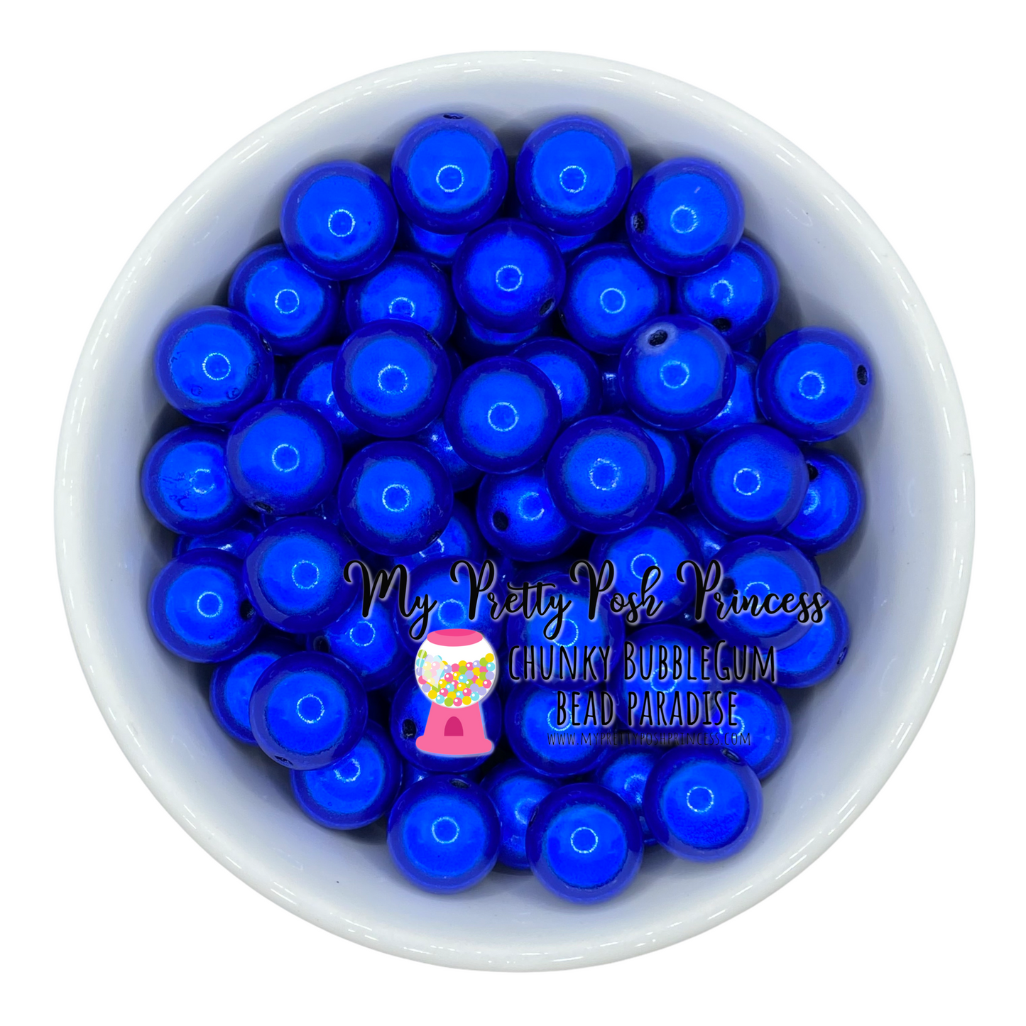 #884 - 20mm Royal Blue Miracle  Acrylic Beads (1 Count)