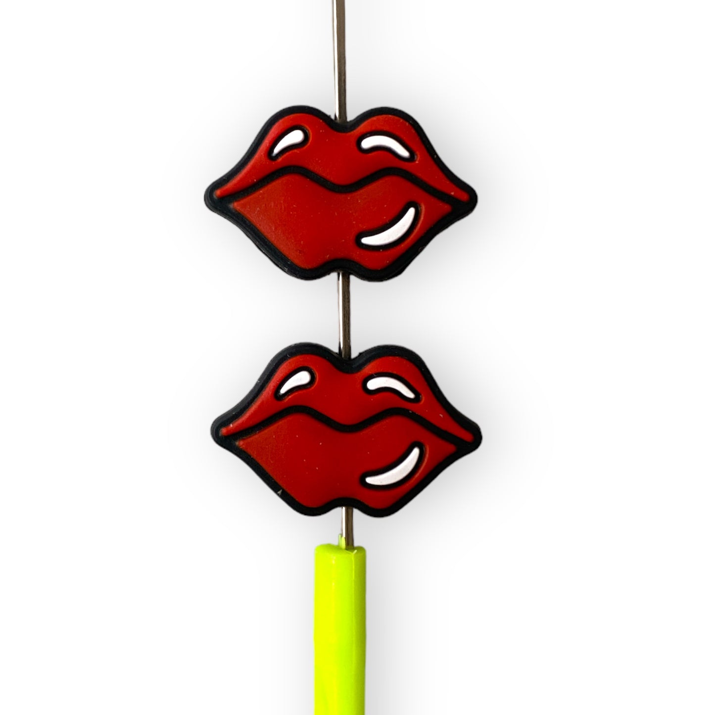 X190 -  “Lips” Silicone (1 Count) Focal Bead