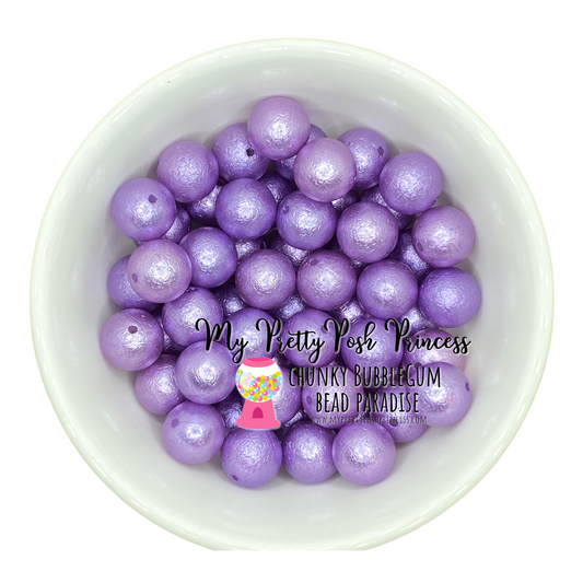 w113- 12mm Purple "Wrinkle" Acrylic Beads (20 Count)