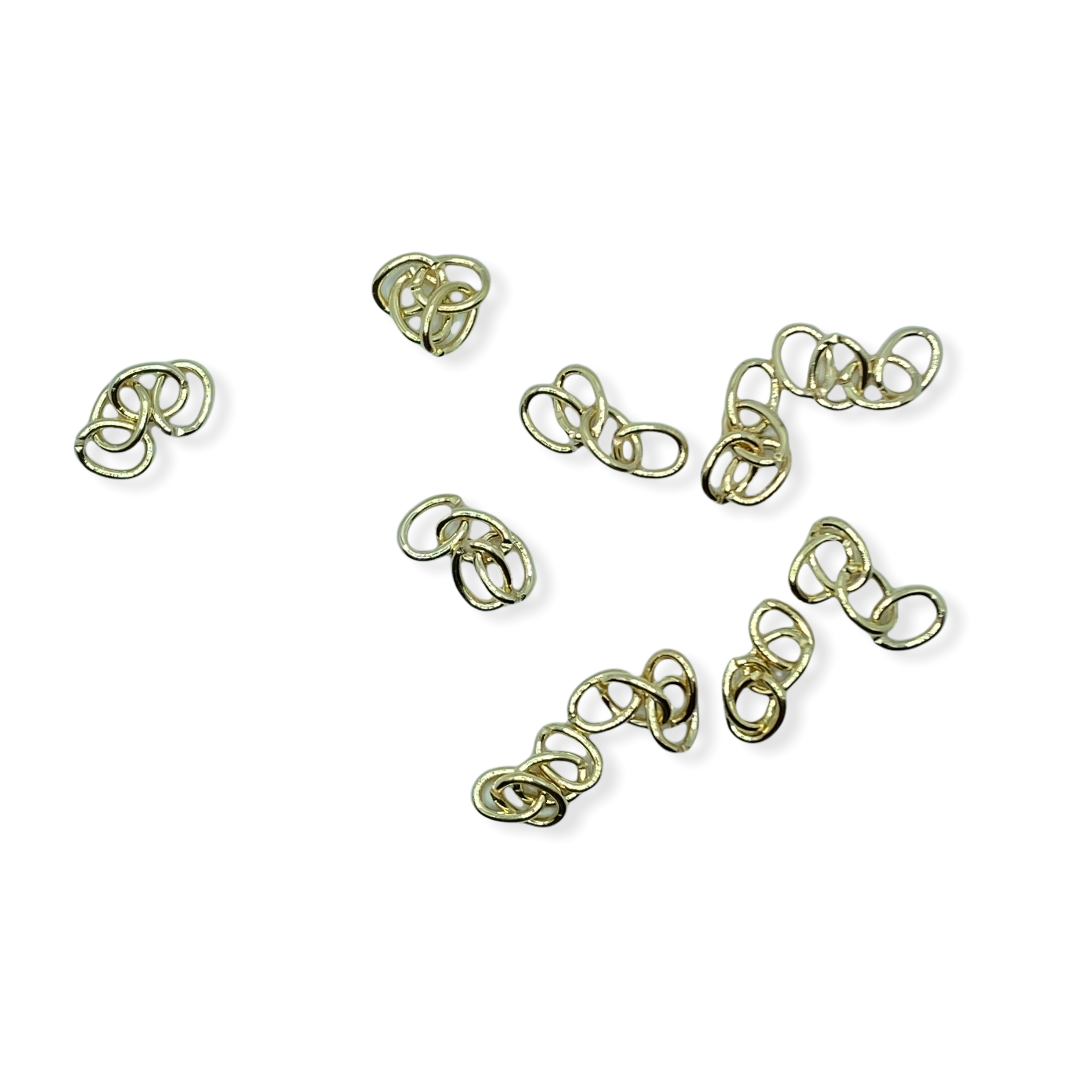 P84 - Gold Chain Link Extenders (Set of 5) *STURDY*