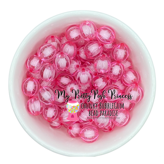 w43- 12mm Light Pink "Watermelon"  Acrylic Beads (20 Count)