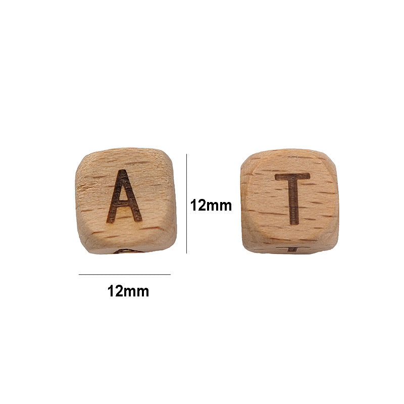 Wood "Letter"  Beads