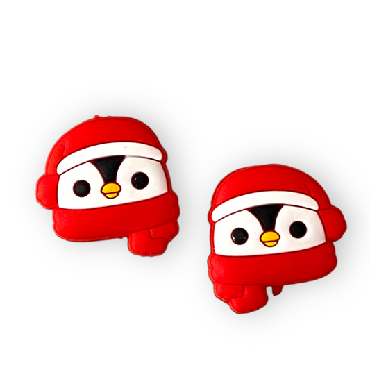 X60 - “Christmas Penguin” - Focal (1 Count) Bead Silicone