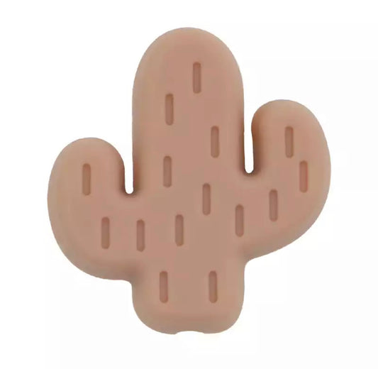 h977 - Peach Cactus Bead Silicone (1 Count) Focal Beads