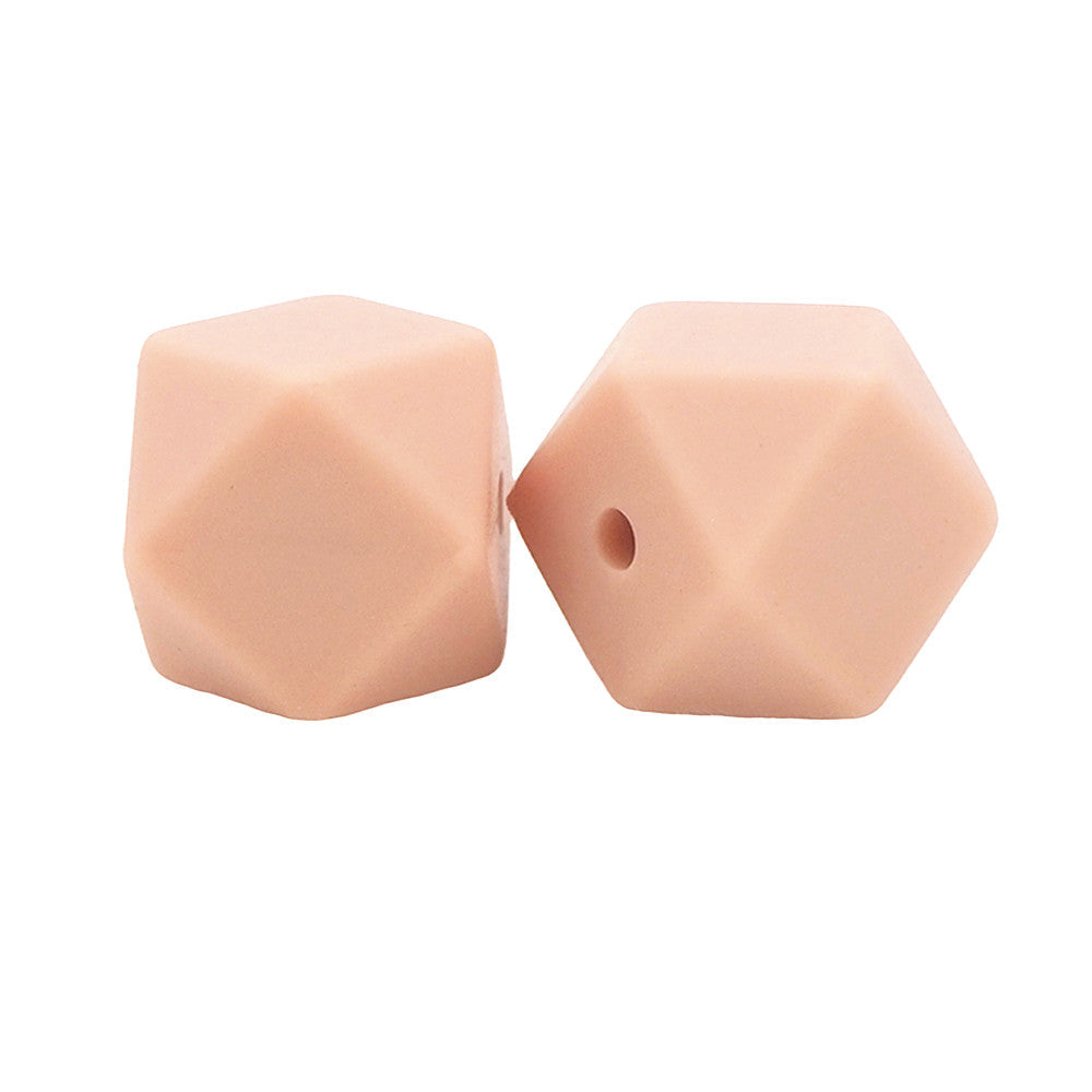 Hexagon (17mm)-  Silicone  Beads