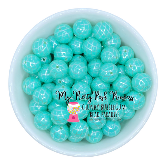 W432- 20mm Wintergreen Print Acrylic Bead (1 Count)