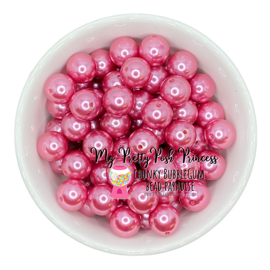 #76 - a20- 12mm Mauve Pearl Acrylic Beads  (20 Count)